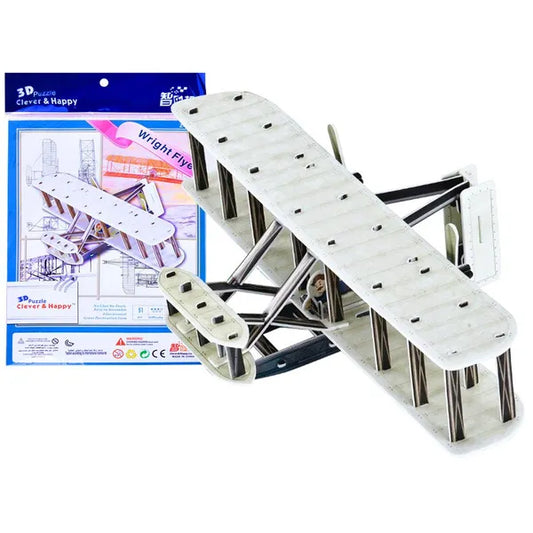 Wright Flyer 3D karton repülőgép puzzle, 51 darabos modell
