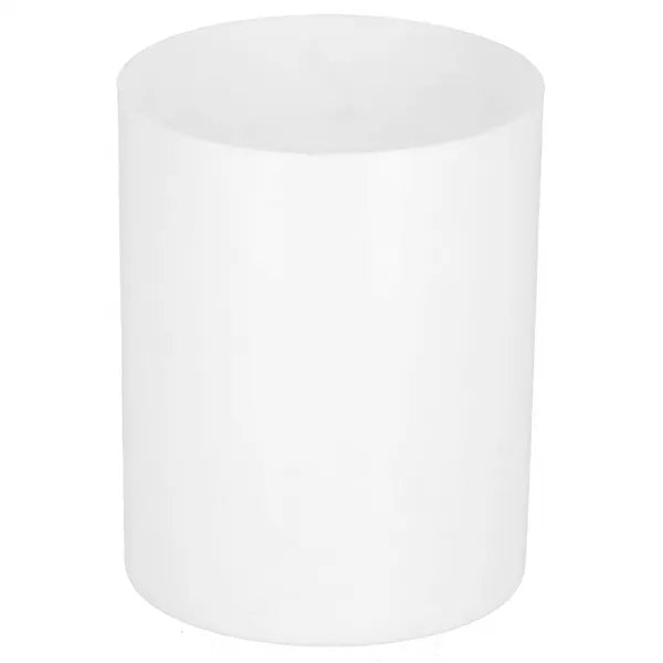 WC kefe fém tartóban bambusz fedéllel, fehér, 40 cm