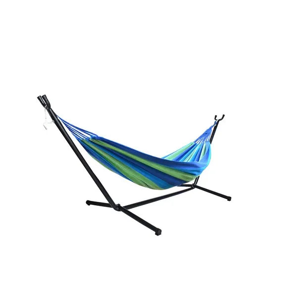 Kétszemélyes függőágy acél vázzal 200x150 cm, 200 kg teherbírás