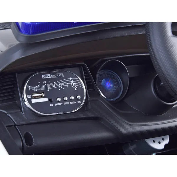 Akkus távirányítós rendőrautó 2×12 V, EVA kerekek, 2.4 GHz
