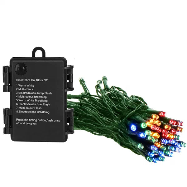 270 cm-es prémium LED fenyő girland, 50 LED, elemes, IP44