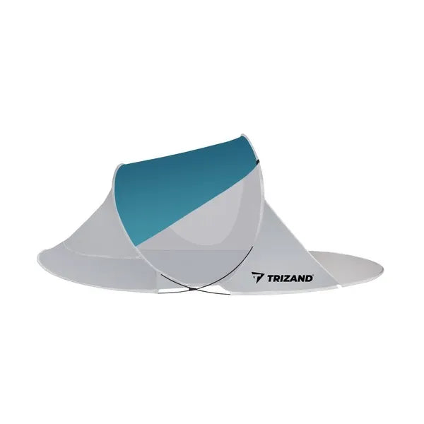 Pop-up strandsátor 220×120×90 cm, kék-szürke UV-védelemmel