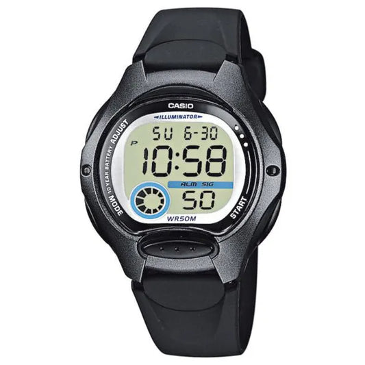 Casio gyerek digitális karóra LW-200-1B, WR50, LED, fekete