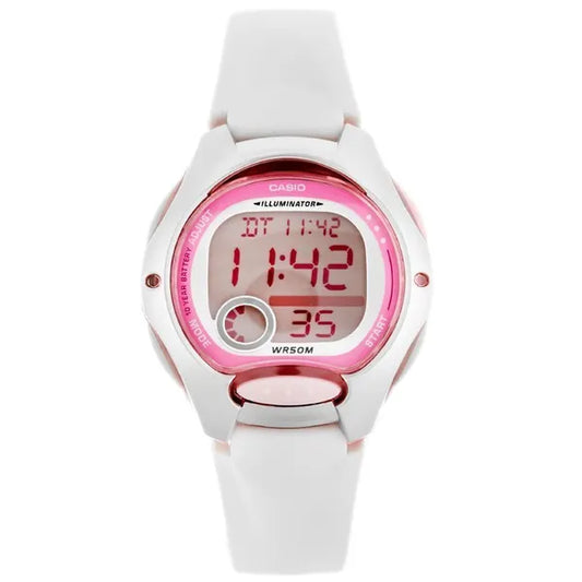 Gyermek digitális karóra Casio LW-200-7A, fehér, WR50