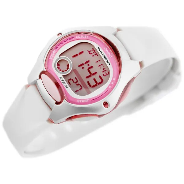 Gyermek digitális karóra Casio LW-200-7A, fehér, WR50