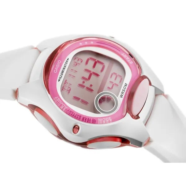 Gyermek digitális karóra Casio LW-200-7A, fehér, WR50