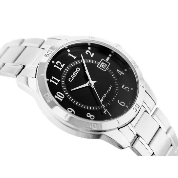 Casio férfi karóra MTP-V004D-1B, rozsdamentes acél, fekete számlap