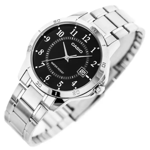 Casio férfi karóra MTP-V004D-1B, rozsdamentes acél, fekete számlap