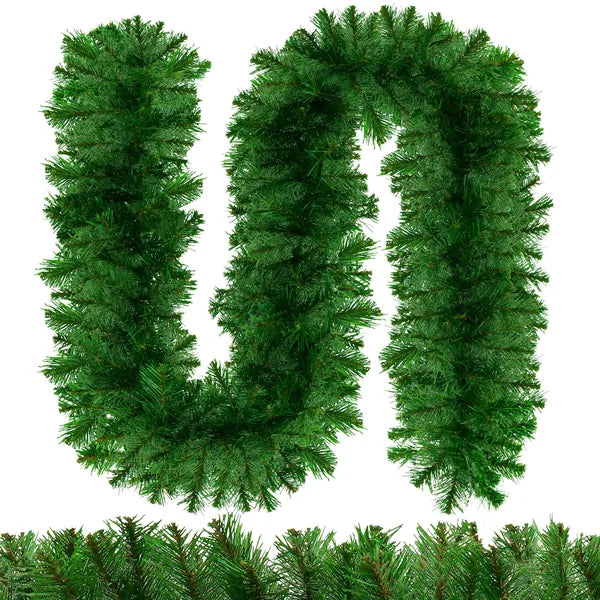 Műfenyő girland, 270 cm, zöld, 178 ágcsúccsal