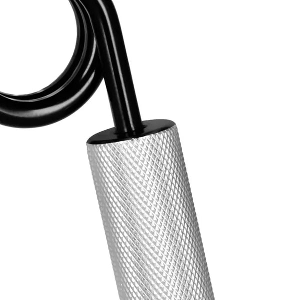Kézerősítő markolat, 45 kg ellenállás, acél/alu, csúszásmentes, ezüst-fekete