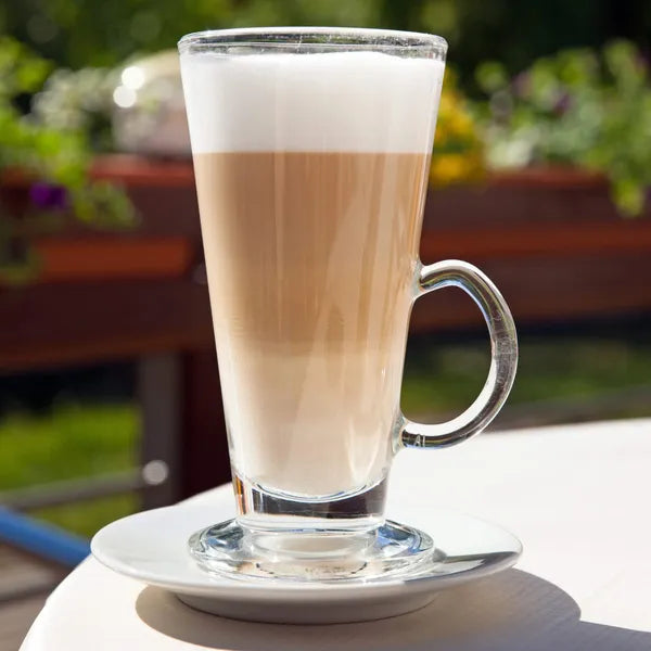 Springos latte üvegpohár készlet, 6 db, 280 ml, átlátszó