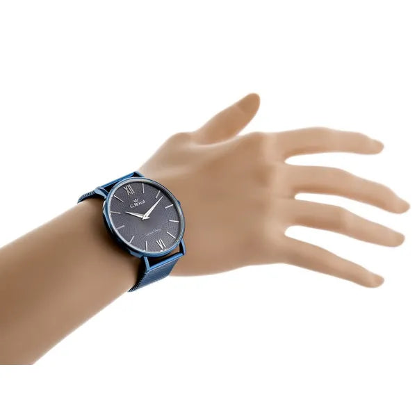 G.Rossi női kvarc karóra, 40 mm, kék acél szíj, Miyota