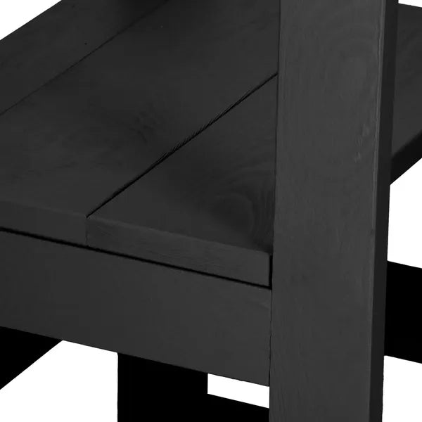 Fekete Montessori fellépő torony, állítható, fenyőfa, 90 cm