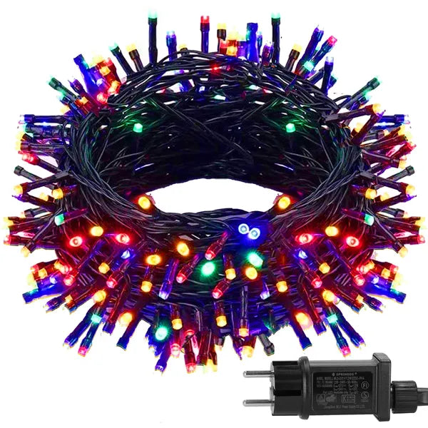Multiszínű karácsonyi fényfüzér 500 LED, 27,5 m, kültéri-beltéri IP44