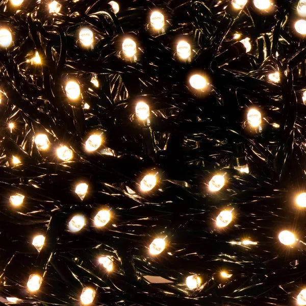 500 LED karácsonyi fényfüzér, 27,5 m, meleg+hideg fehér flash, IP44