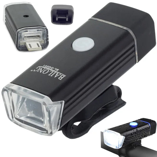 Elülső kerékpárlámpa CREE Q5 LED, 180 lm, USB-s, alu ház