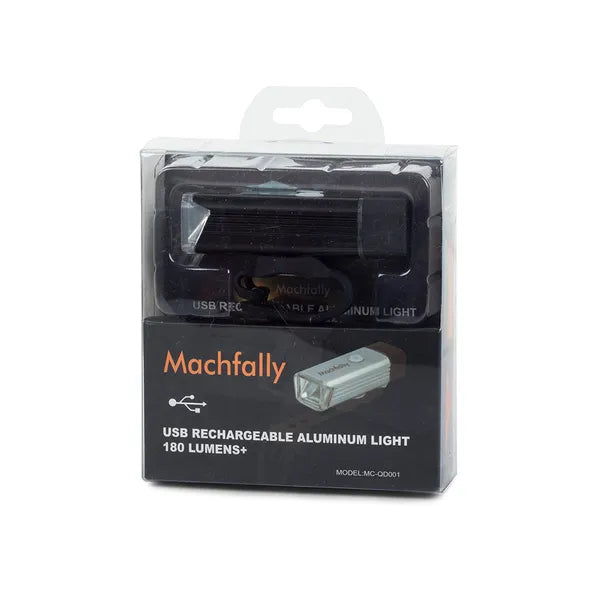 Elülső kerékpárlámpa CREE Q5 LED, 180 lm, USB-s, alu ház