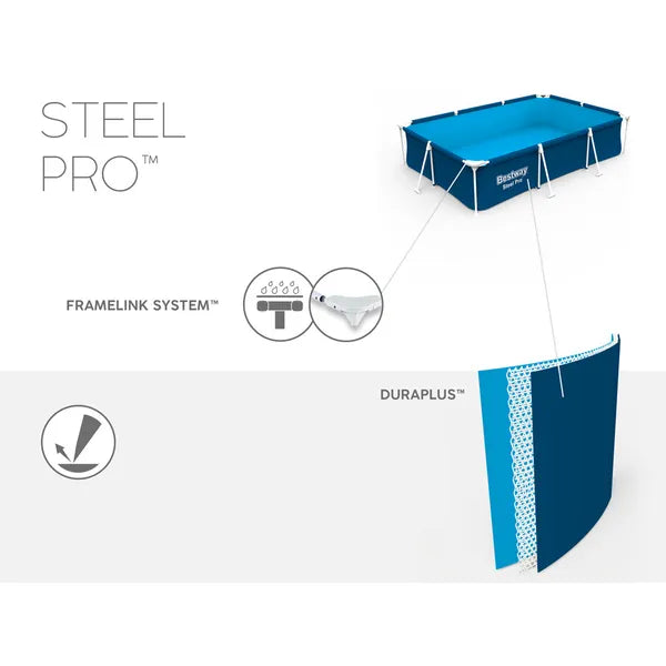 Bestway Steel Pro fémvázas medence pumpával, 300×201×66 cm, 3300 l