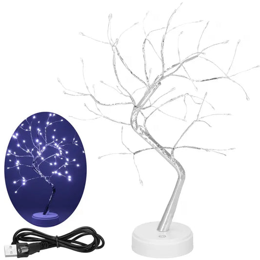 Dekoratív LED fényfa 45 cm, 90 hideg fehér LED, USB/elemes, beltéri