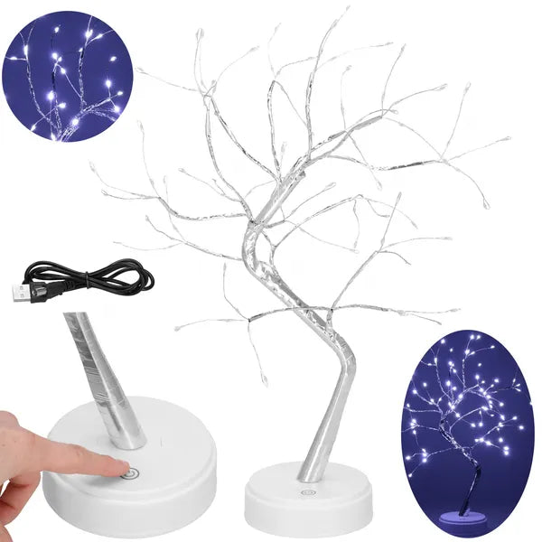 Dekoratív LED fényfa 45 cm, 90 hideg fehér LED, USB/elemes, beltéri