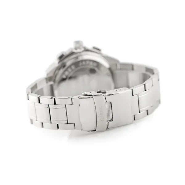 G. Rossi férfi kvarc karóra, ezüst acél szíj és számlap, 43 mm, dátum