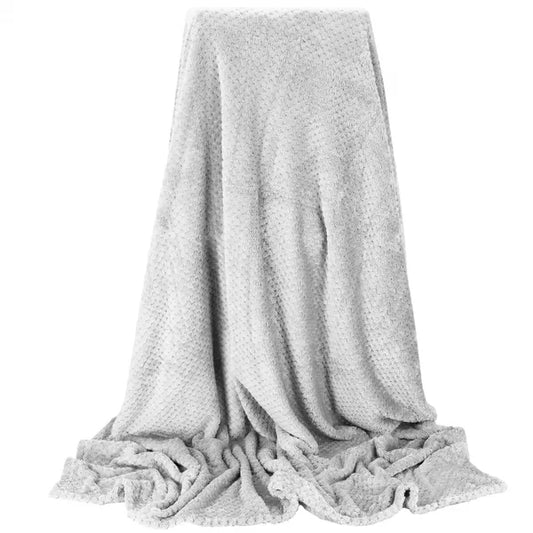 Puha plüss takaró 200x220 cm, szürke, 250 g/m² – Springos