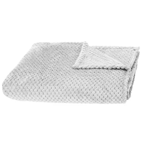Puha plüss takaró 200x220 cm, szürke, 250 g/m² – Springos