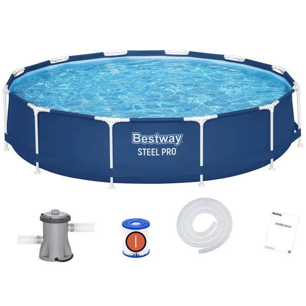 Bestway Steel Pro fémvázas medence 7 az 1-ben szett 366x76 cm 6473 l