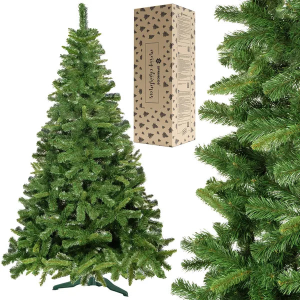 Prémium zöld mű jegenyefenyő, 220 cm, triplalábú állvány