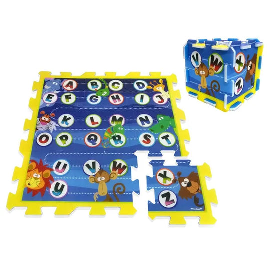 Állatos ABC EVA habpuzzle játszószőnyeg, 9 db 31x31 cm lapok