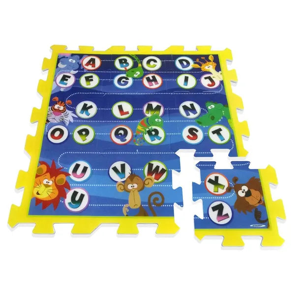 Állatos ABC EVA habpuzzle játszószőnyeg, 9 db 31x31 cm lapok