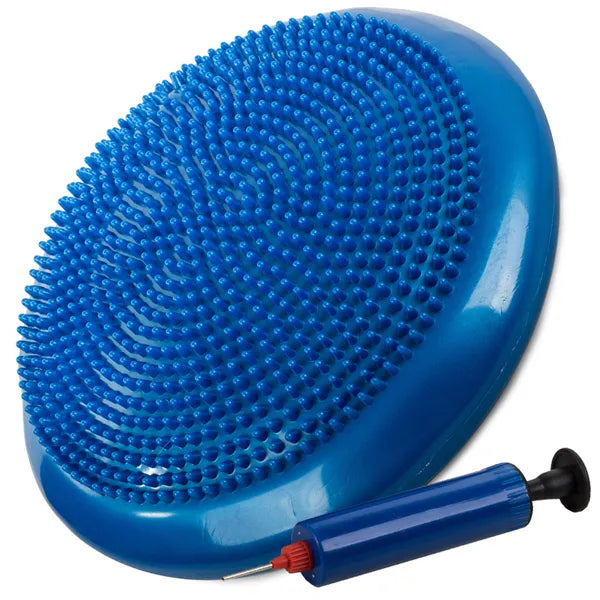 Sensomotoros tüskés egyensúlypárna, 32 cm, kék, pumpával