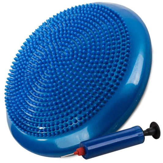 Sensomotoros tüskés egyensúlypárna, 32 cm, kék, pumpával