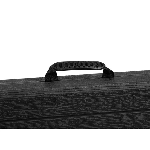 Összecsukható fekete kerti asztal HDPE lappal, 180×74 cm