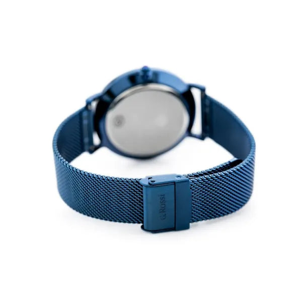 G. Rossi női kvarc karóra, Miyota, kék fém, 38 mm, ajándék dobozzal