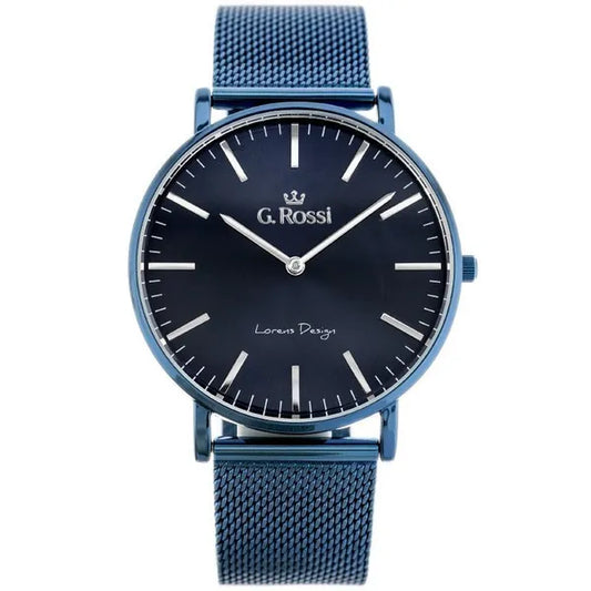 G. Rossi női kvarc karóra, Miyota, kék fém, 38 mm, ajándék dobozzal