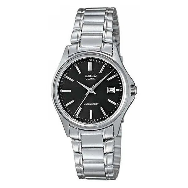 Casio LTP-1183A női karóra, fekete számlap, nemesacél ezüst, WR50, 28 mm