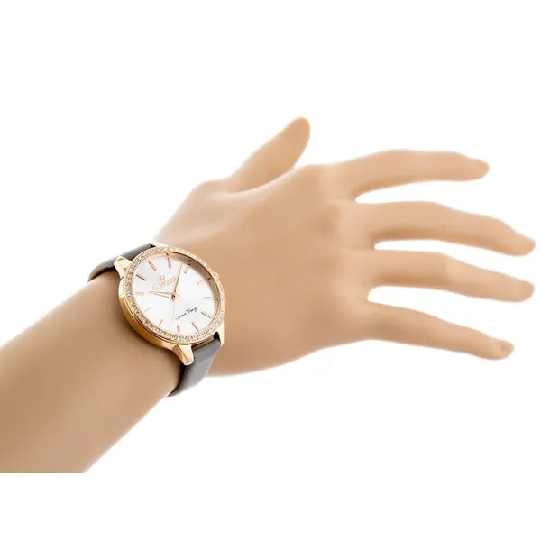 G. Rossi 11312A-3G3 női karóra, rózsaarany 36 mm tok, szürke bőrszíj