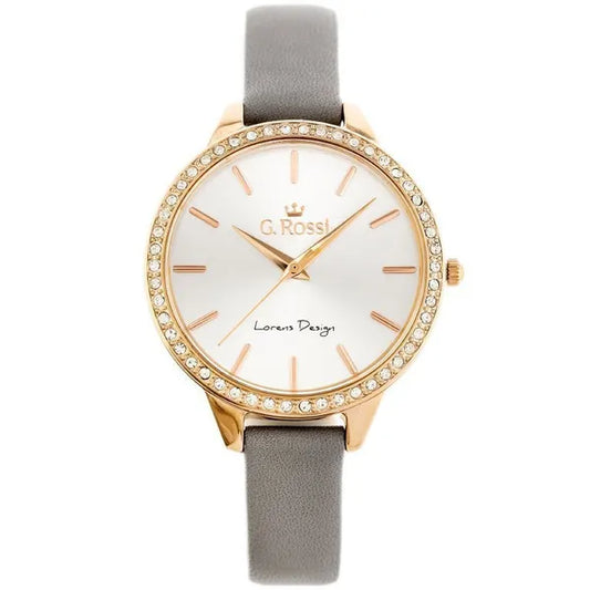 G. Rossi 11312A-3G3 női karóra, rózsaarany 36 mm tok, szürke bőrszíj