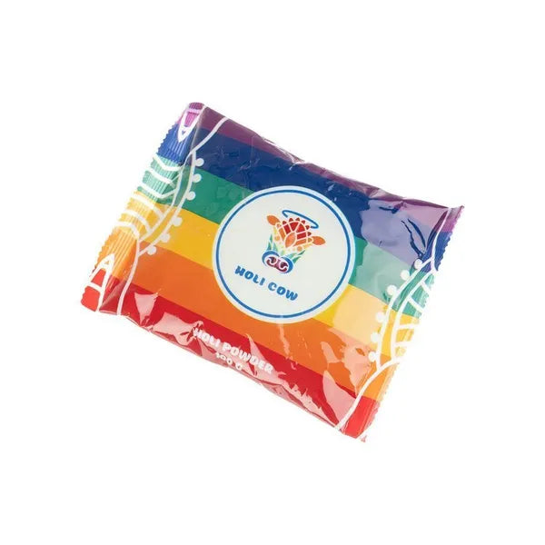 Holi színes por készlet 6×100 g, kukoricakeményítő alapú, 6 élénk szín