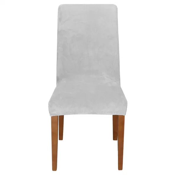 Univerzális szürke velúr-spandex székhuzat, rugalmas, 38–52×45–70 cm