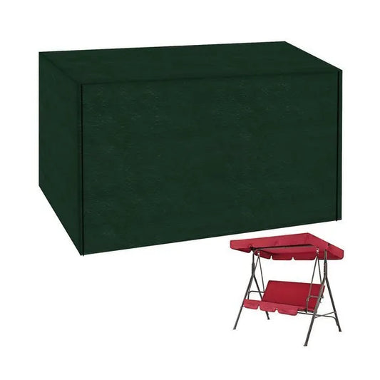 UV- és vízálló hintaágy takaró, PE, zöld, 215×153×145 cm cipzárral