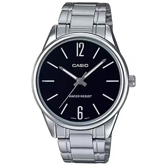 Férfi Casio karóra MTP-V005D-1B, rozsdamentes acél, 40 mm, WR30, fekete számlap
