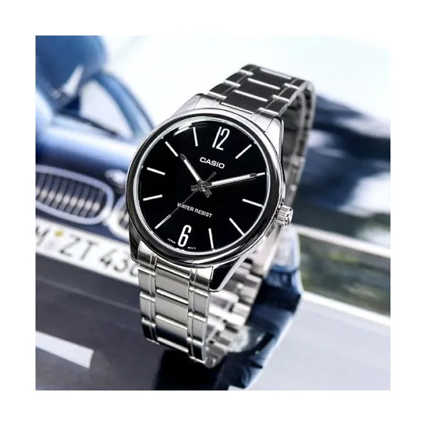 Férfi Casio karóra MTP-V005D-1B, rozsdamentes acél, 40 mm, WR30, fekete számlap