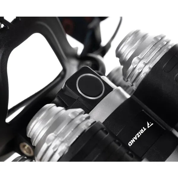 Fejlámpa 5× LED Cree T6, 6800 mAh akkuk, 4 üzemmód, alumínium