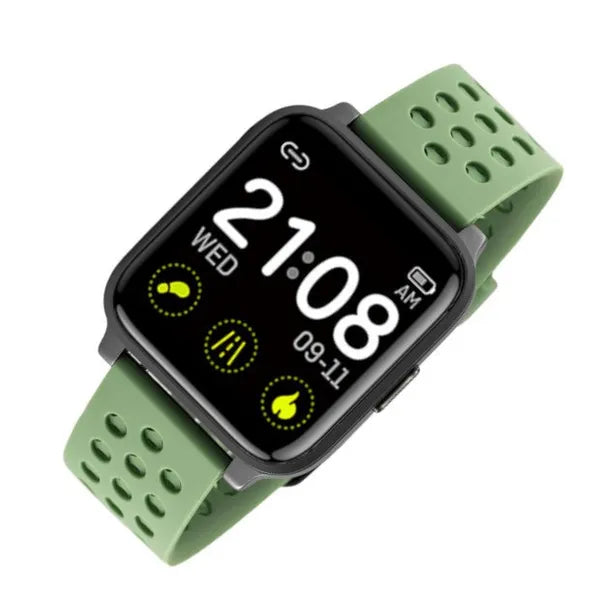 Rubicon RNCE58 unisex okosóra 1,3'' TFT, IP68, zenevezérlés, zöld szíj