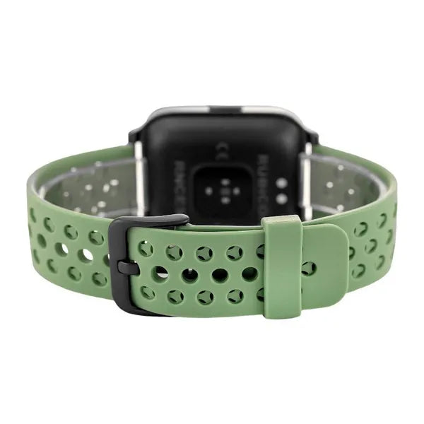 Rubicon RNCE58 unisex okosóra 1,3'' TFT, IP68, zenevezérlés, zöld szíj