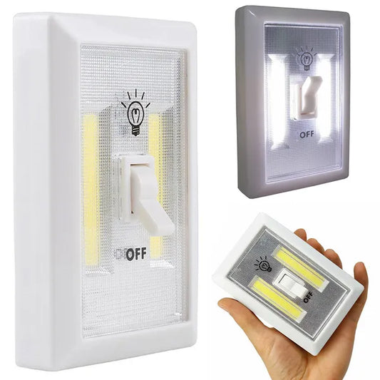 Vezeték nélküli COB LED lámpa, mágneses/öntapadó rögzítés, AAA, kapcsoló