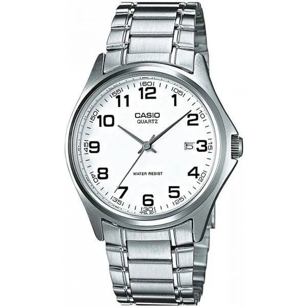 Casio MTP-1183A-7B férfi karóra, acél szíj, fehér számlap, WR30