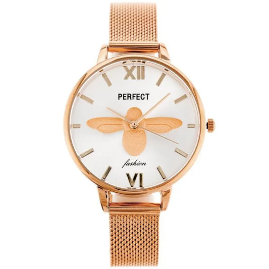 Perfect női karóra, rosegold acél szíj, kvarc, 38 mm, WR30